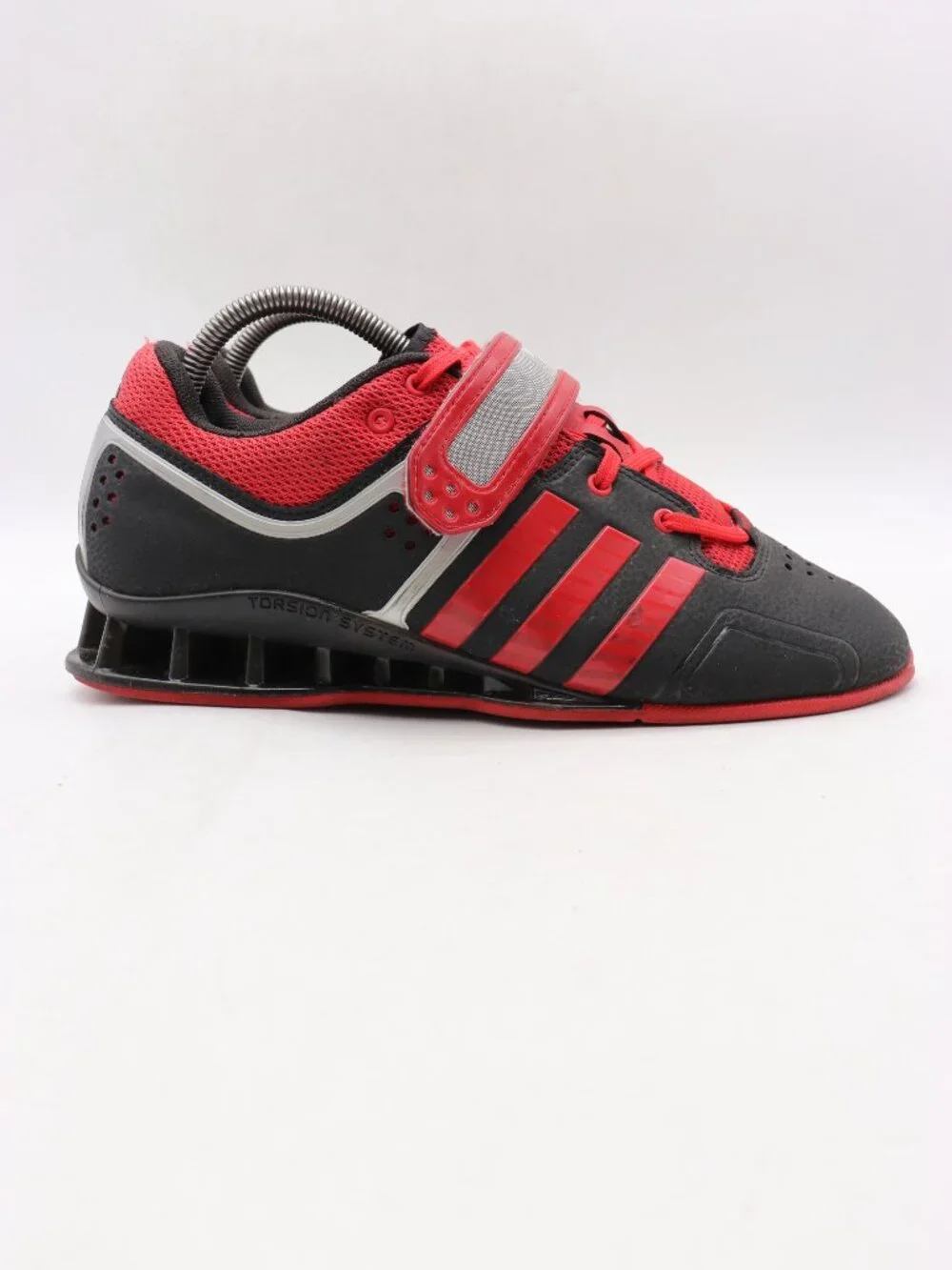 Adidas AdiPower Weightlifting Sneaker Men's 7.5 Black Red Low Top Shoes M21865